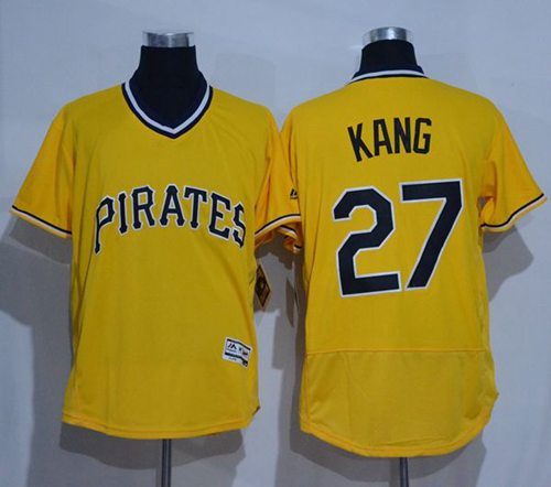 Pirates #27 Jung-Ho Kang Gold Flexbase Authentic Collection Cooperstown Stitched Jersey - Zenithce