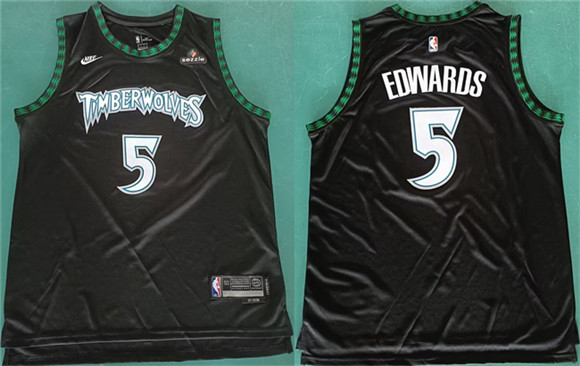 Minnesota Timberwolves #5 Anthony Edwards Anthony Edwards Black 2025 Classic Edition Stitched Jersey - Zenithce