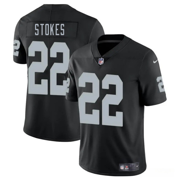 Las Vegas Raiders #22 Eric Stokes Black 2025 Vapor Stitched Jersey - Zenithce