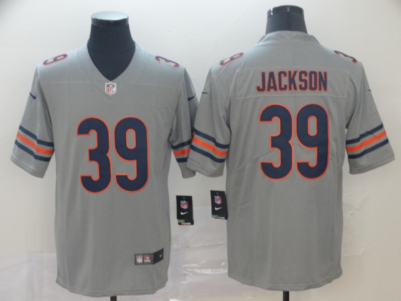 Chicago Bears #39 Eddie Jackson Silver Inverted Legend Stitched Jersey - Zenithce