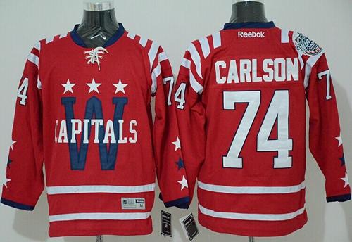 Capitals #74 John Carlson 2015 Winter Classic Red Stitched Jersey - Zenithce