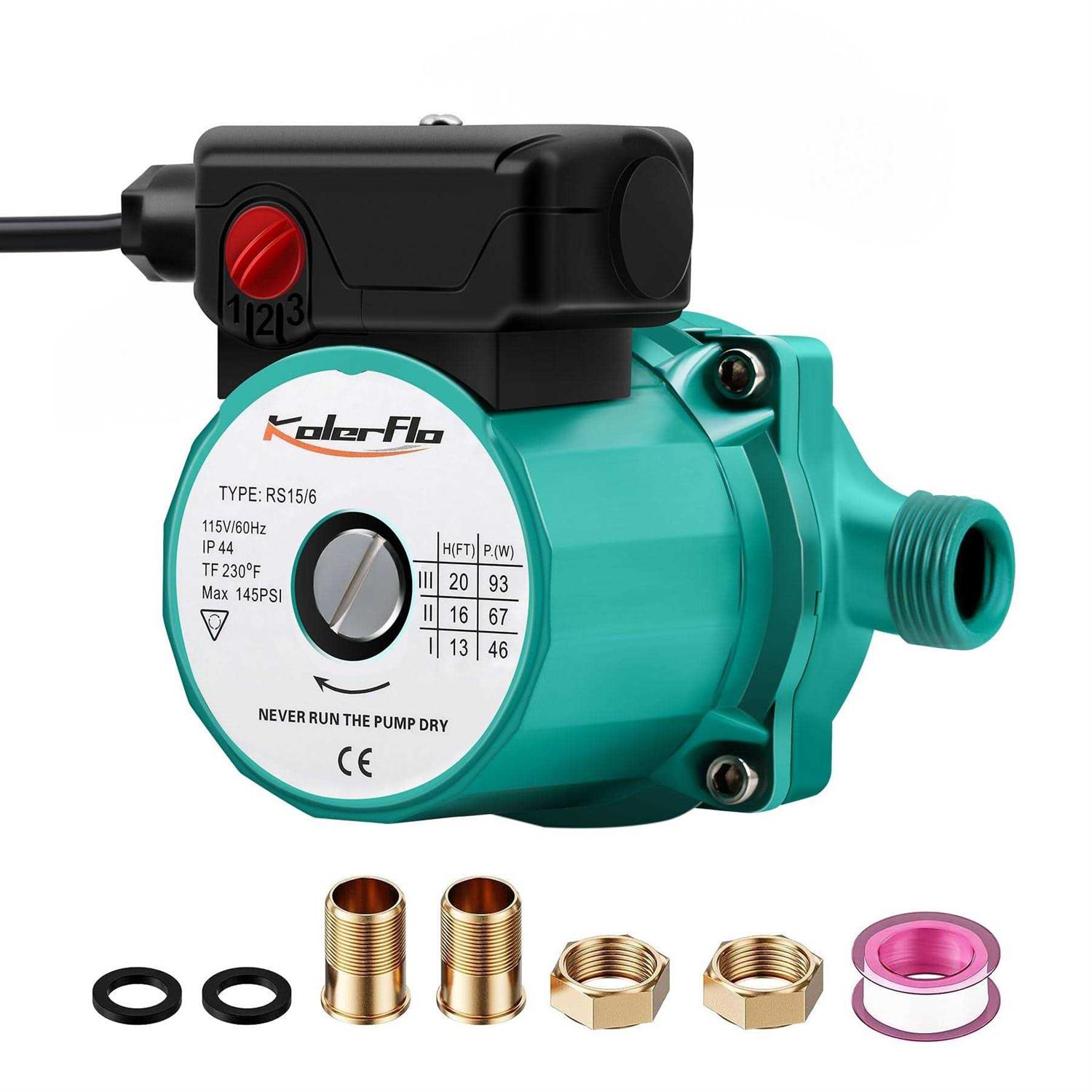KOLERFLO 120W Water Pressure Booster Pump 115VAC,396 GPH,21.7 PSI Household Automatic Home Booster Pump with Water Flow Switch for Home Kitchen - Zenithce