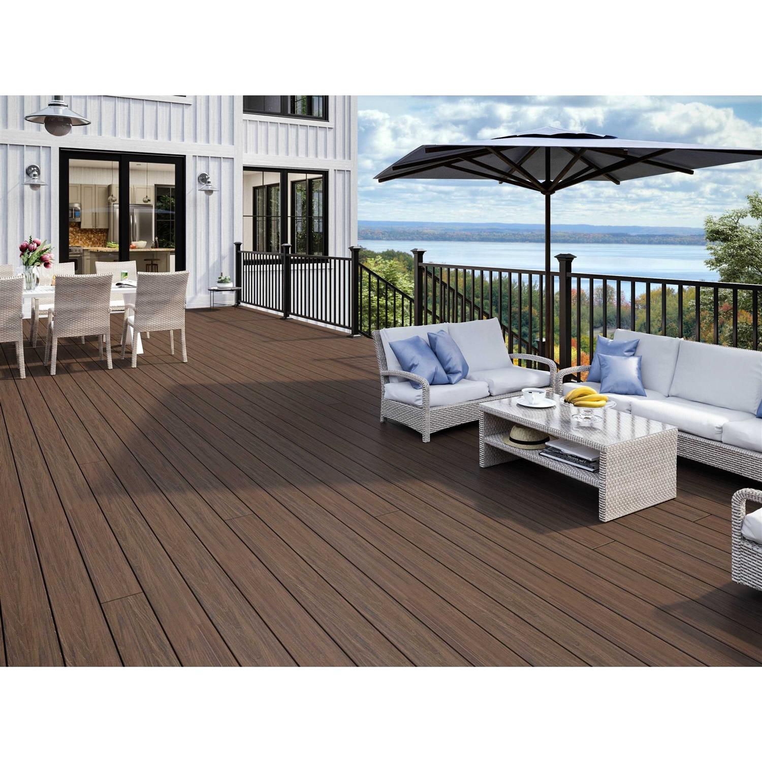 Deckorators Tropics 1-in x 6-in x Hana Brown Composite Deck Board - Zenithce
