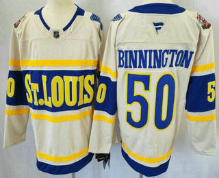 St Louis Blues #50 Jordan Binnington Cream 2025 Winter Classic Authentic Jersey - Zenithce