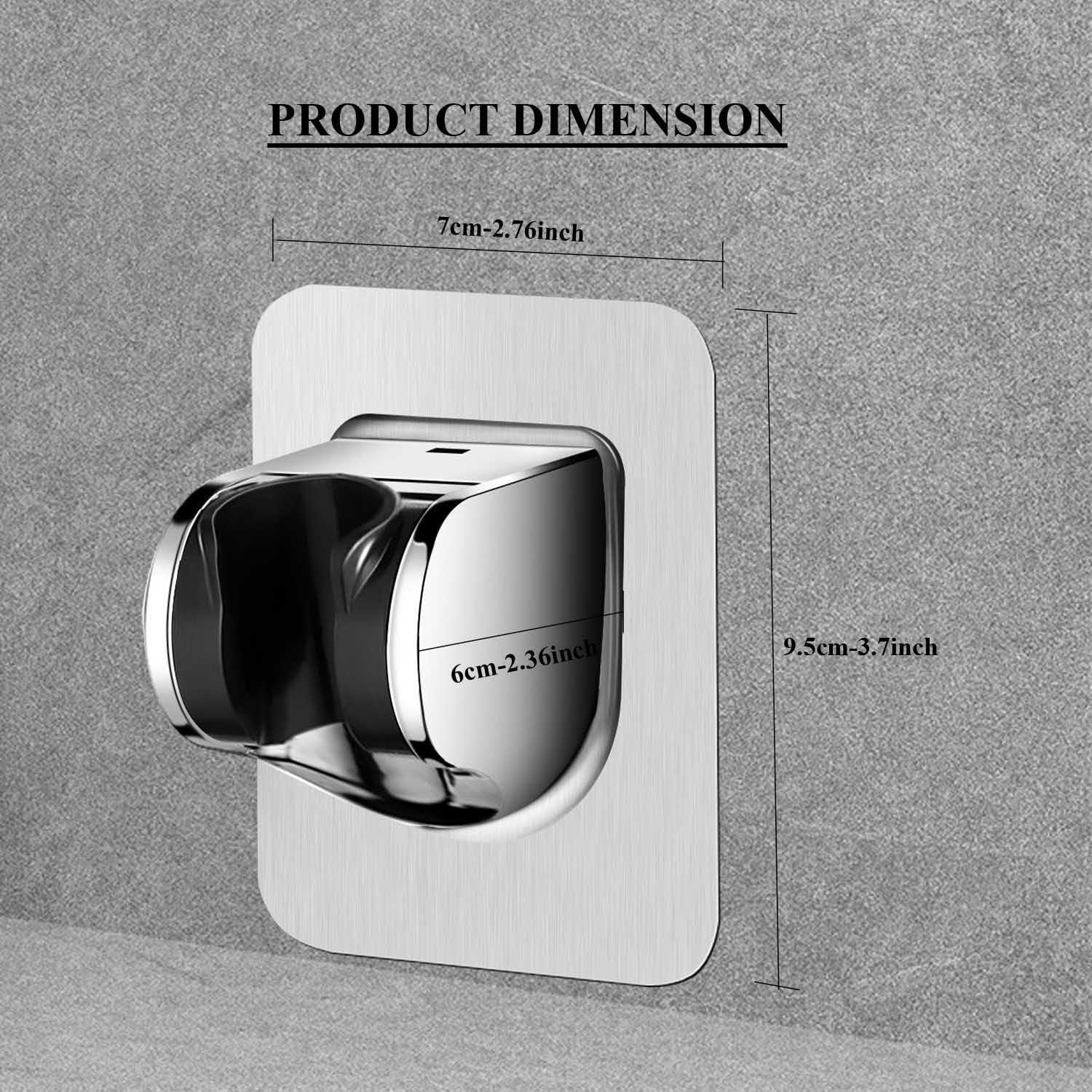 Shower Head High Pressure Rain Fixed Showerhead 5-setting with Adjustable Metal Swivel Ball Joint - Zenithce