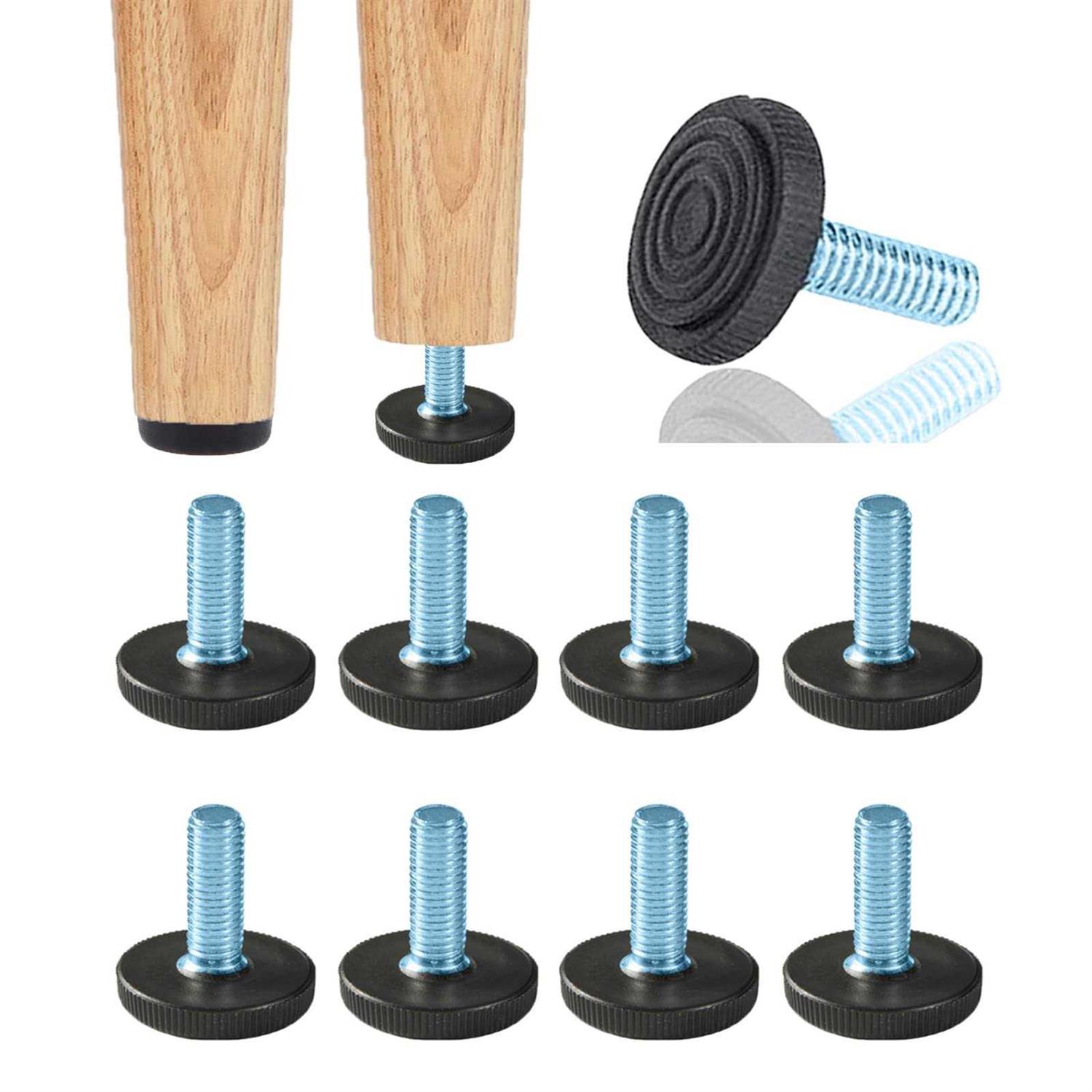 WAFJAMF 24 PCS M6 Thread Adjustable Furniture Levelers Screw in Threaded - Zenithce
