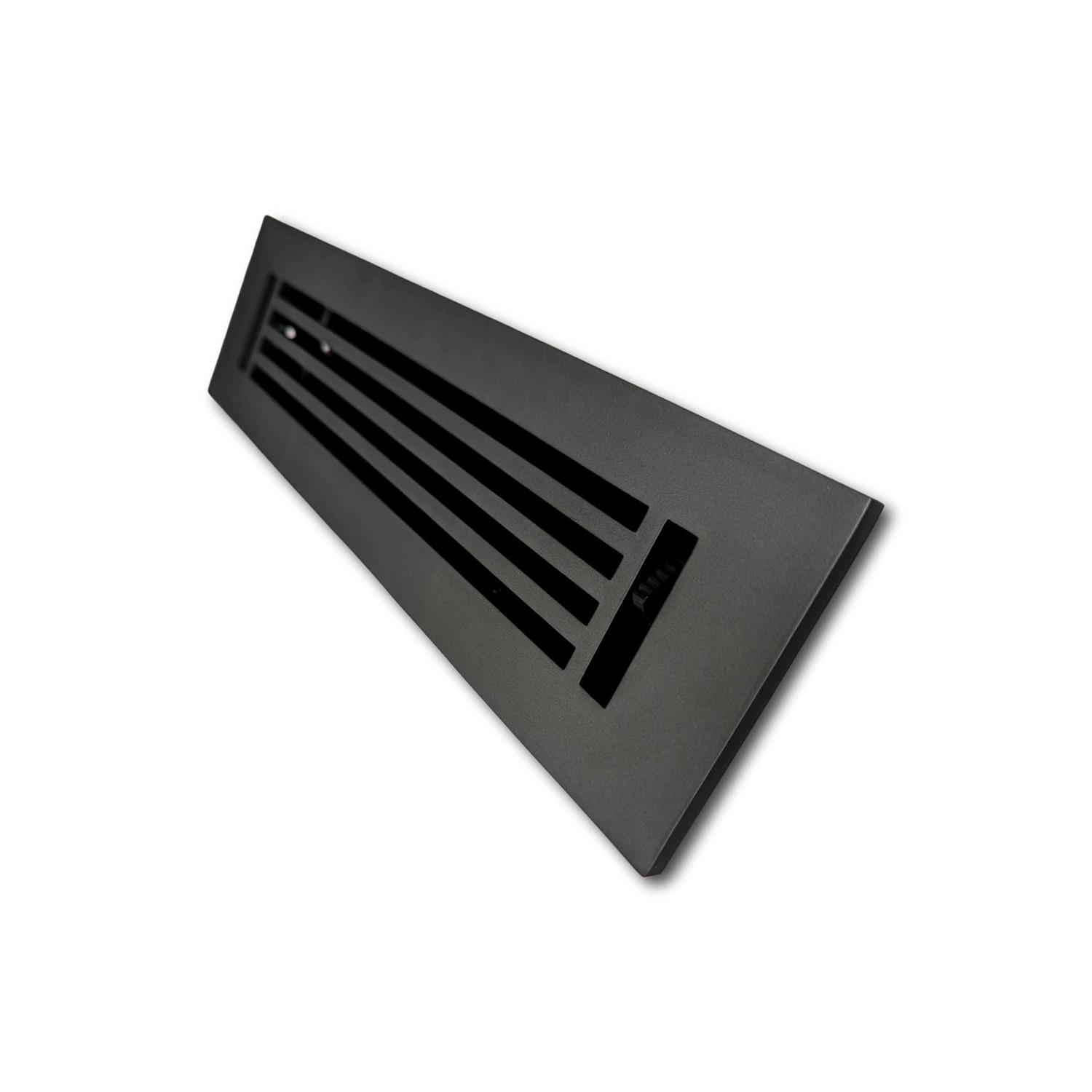 Madelyn Carter 2 x 10 Cast Aluminum Linear Bar Vent Cover – Brushed Satin (Overall: 3.75 x 11.75) - Zenithce
