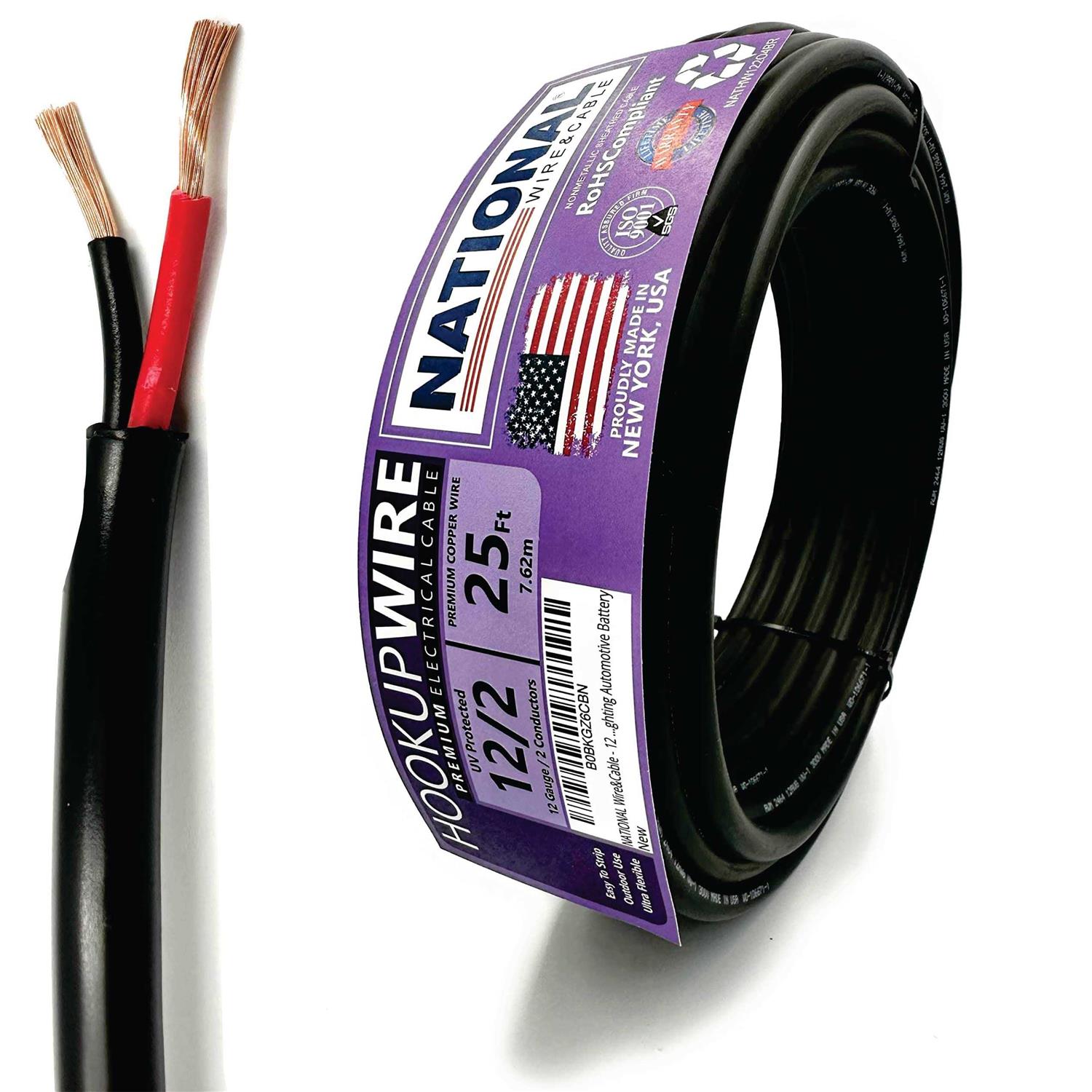 NATIONAL Wire&Cable Gauge 2 Conductors Premium Electrical Wire Made in USA - Zenithce