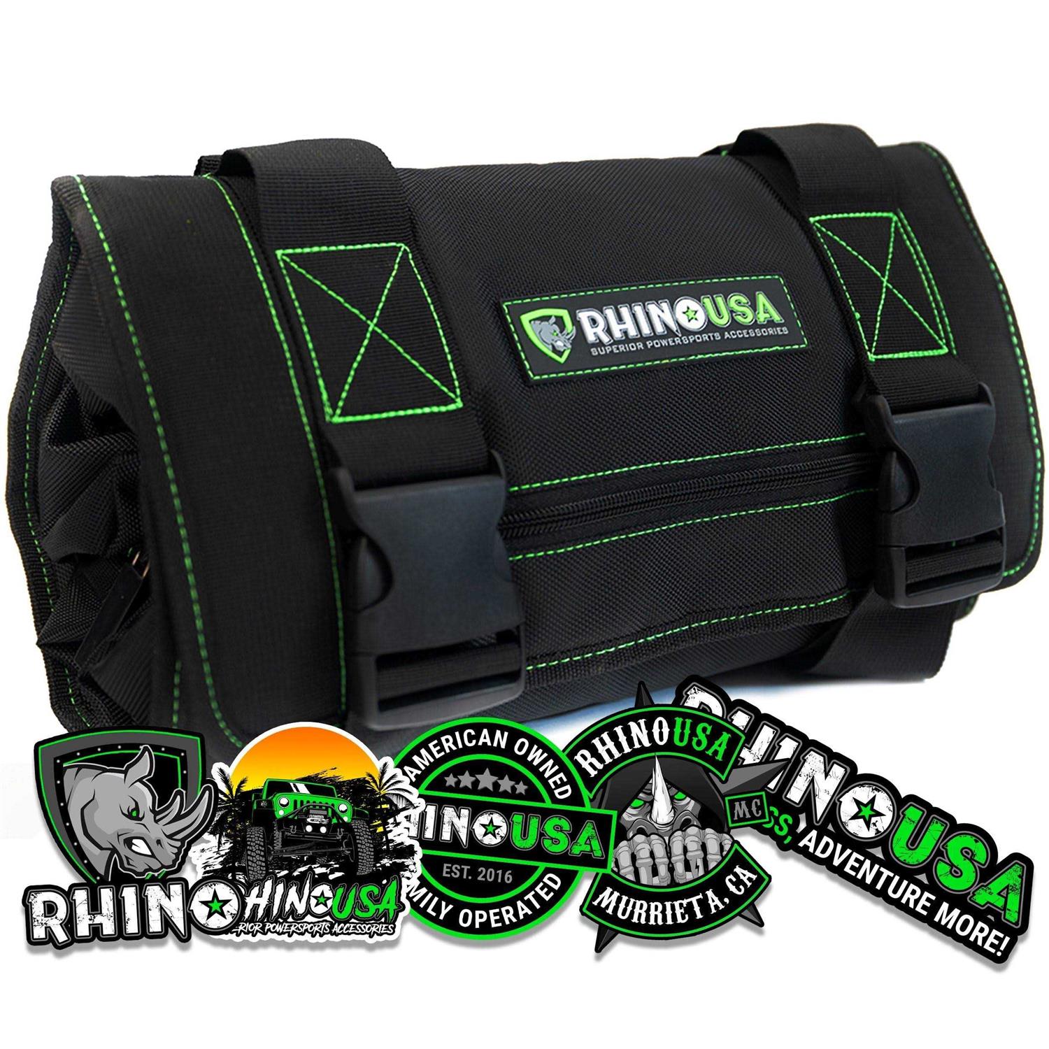 Rhino USA Rubber Bungee Cords Heavy Duty Outdoor with Adjustable Hooks Assorted Weatherproof Straps with S Hooks for Tarps - Zenithce