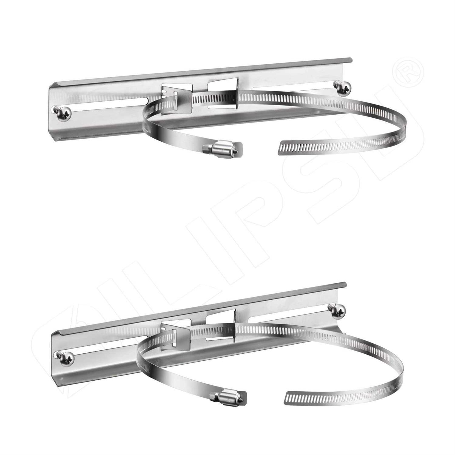 QILIPSU Pole Mounting Kits 304 Stainless Brackets with Adjustable 50-200mm Clamp for Outdoor Waterproof Junction Box - Zenithce