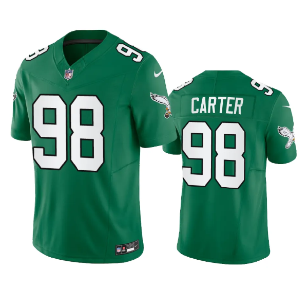 Philadelphia Eagles #98 Jalen Carter Green 2023 F.U.S.E. Vapor Untouchable Stitched Jersey - Zenithce