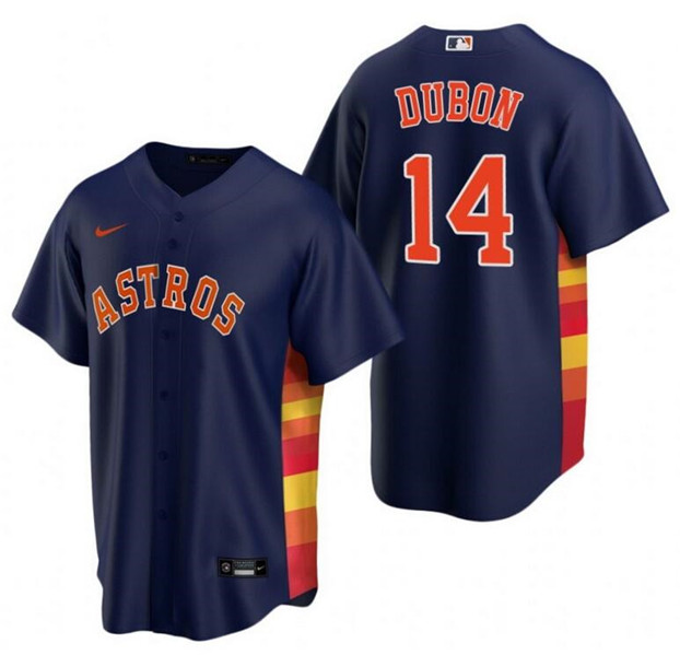 Houston Astros #14 Mauricio Dubón Navy Cool Base Stitched Jersey - Zenithce