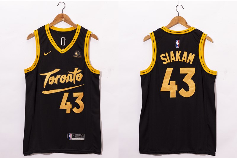 Toronto Raptors #43 Pascal Siakam Black 2021 City Edition Swingman Jersey With The Sponsor Logo - Zenithce