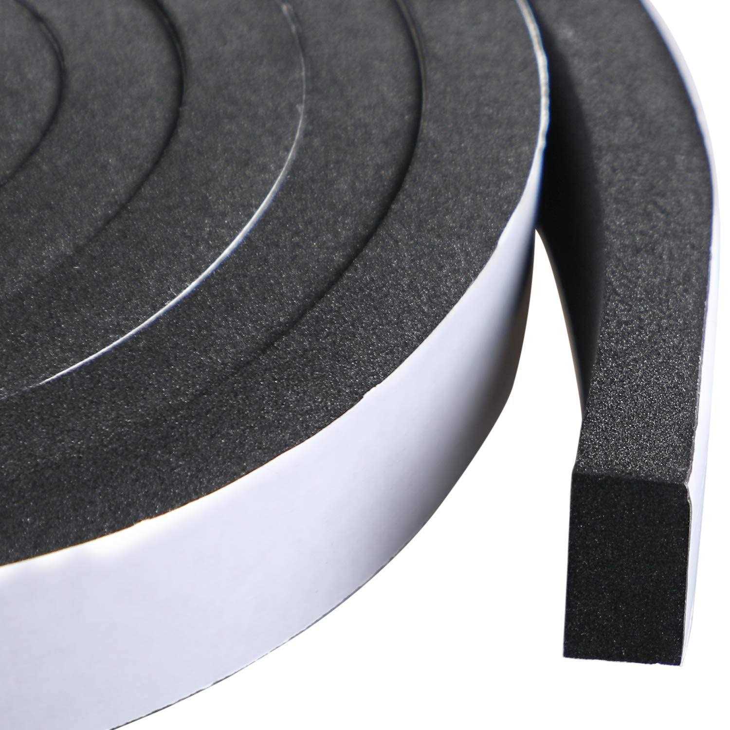 MXCELL High Density Foam Tape Waterproof Sealing Strip CR Strips Neoprene Single-Sided Adhesive EVA Seal 13Ft - Zenithce