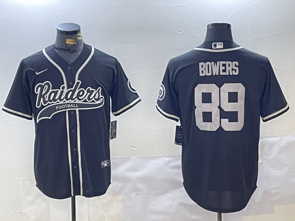 Las Vegas Raiders #89 Brock Bowers Black Cool Base Stitched Jersey - Zenithce