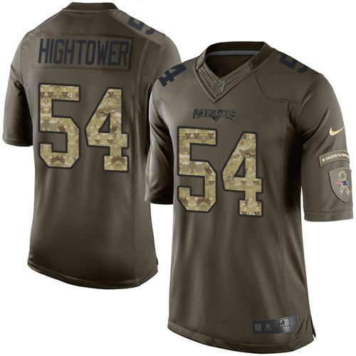 Patriots #54 Dont'a Hightower Green Stitched Limited Salute To Service Nike Jersey - Zenithce