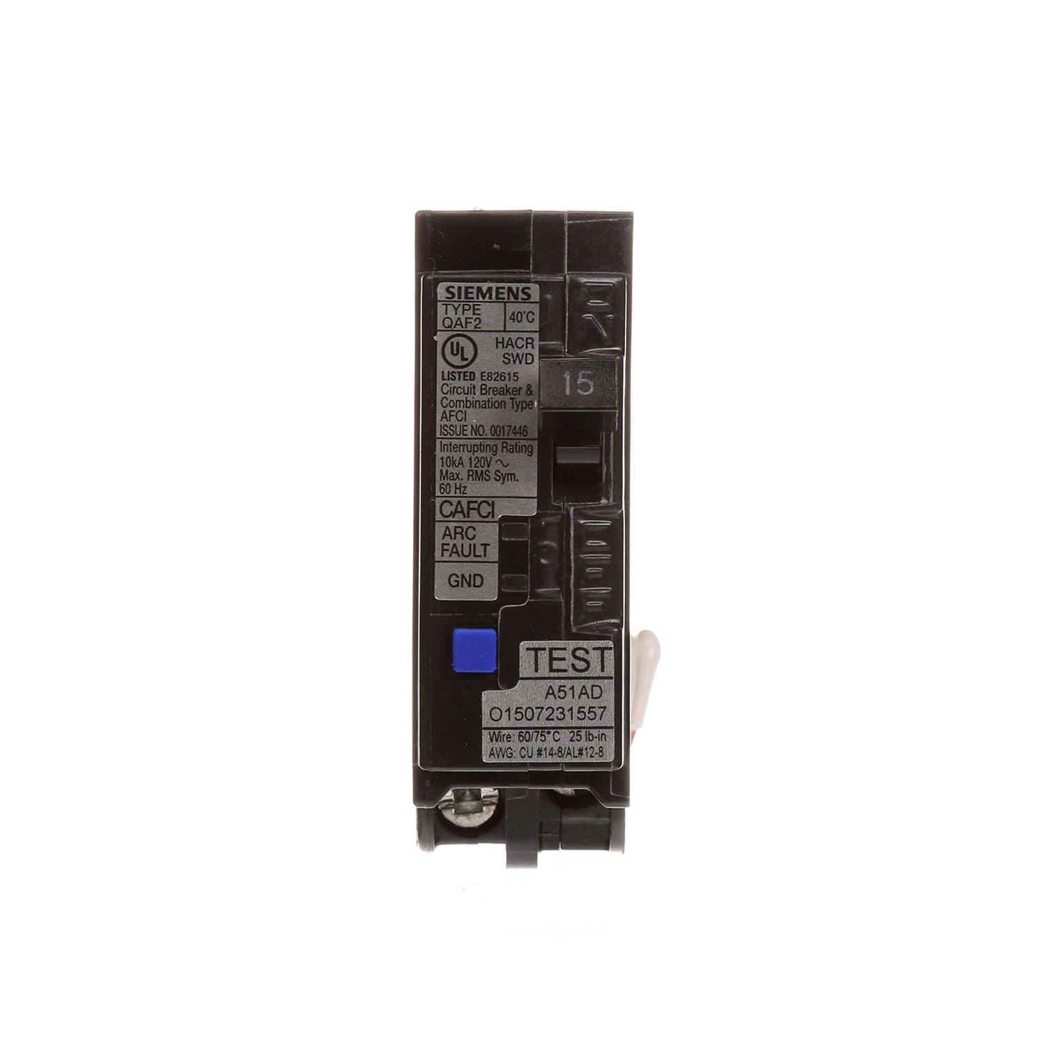 Siemens QA115AFC Arc Fault Circuit Breaker - Zenithce