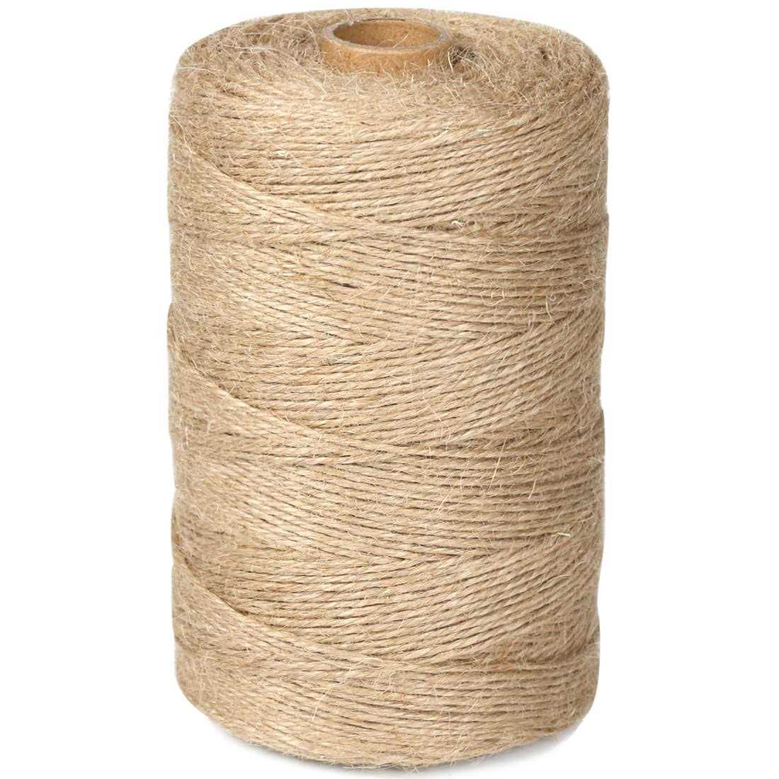 PerkHomy Natural Jute Twine 600 Feet Long Twine String for Crafts Gift Wrapping Packing Gardening Crochet Knitting Macrame Decor - Zenithce