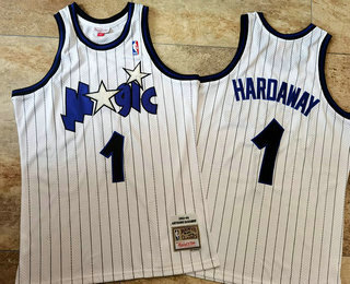 Orlando Magic #1 Penny Hardaway 1993-94 White Hardwood Classics Soul AU Throwback Jersey - Zenithce