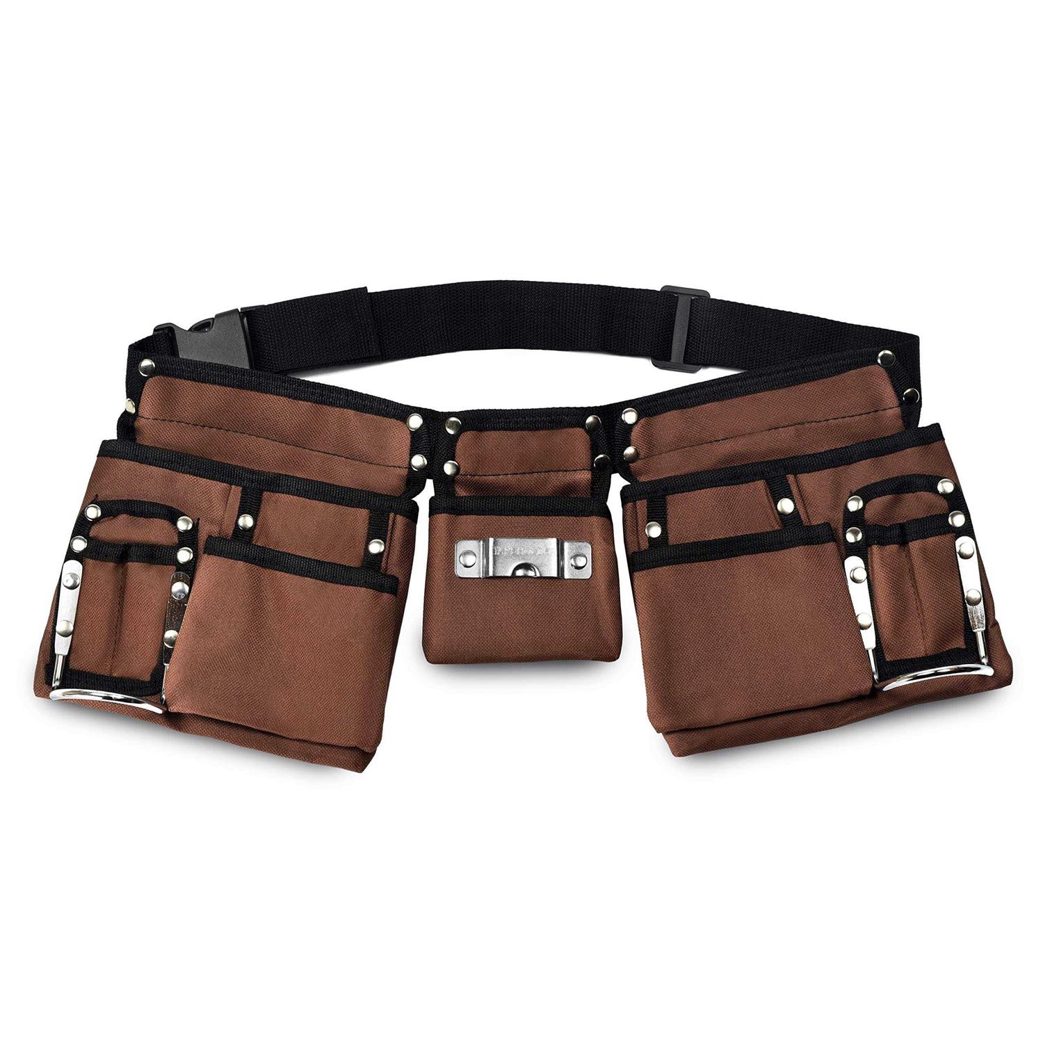 Glossyend 11 Pocket 600d Polyester Kids Tool Belt Work Apron Great for Pretended Play Role - Zenithce