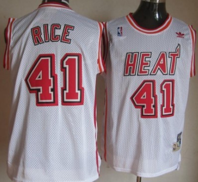 Miami Heat #41 Glen Rice White Swingman Throwback Jersey - Zenithce