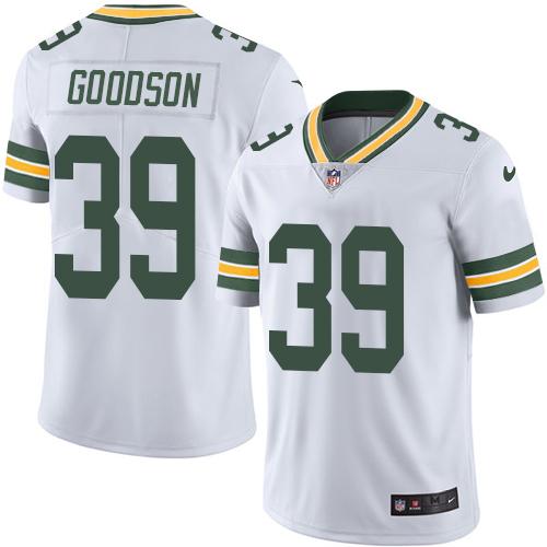 Packers #39 Demetri Goodson White Stitched Limited Rush Nike Jersey - Zenithce