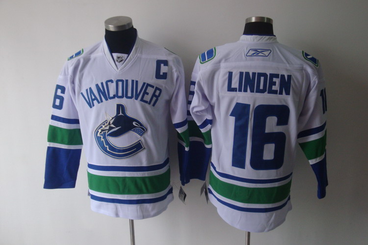Canucks #16 Trevor Linden White Stitched Jersey - Zenithce