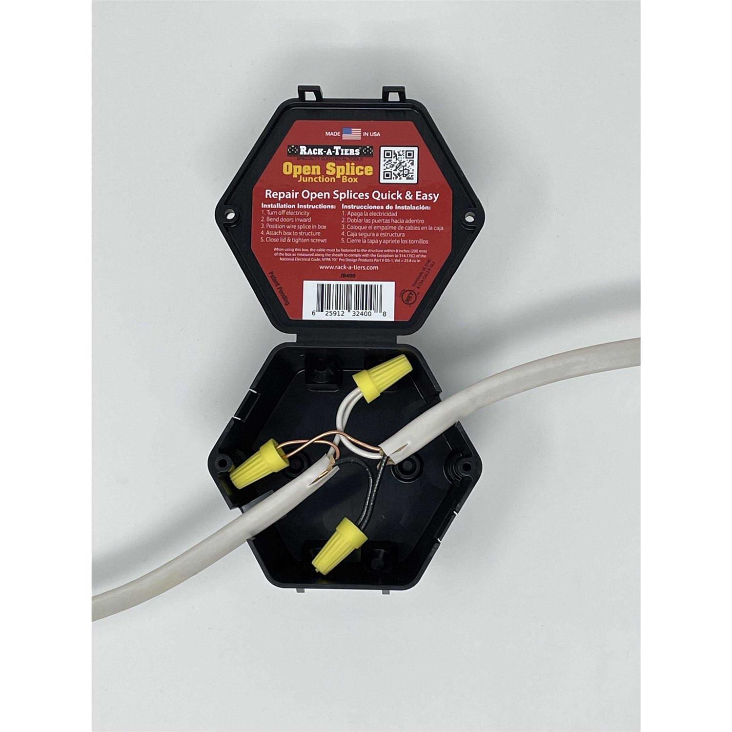 Rack-A-Tiers Open Splice Junction Box 5 Pack - Zenithce