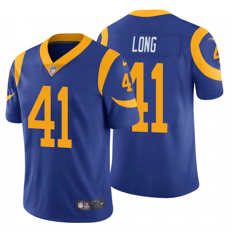 Los Angeles Rams #41 David Long Royal Blue Vapor Untouchable Limited Stitched Jersey - Zenithce