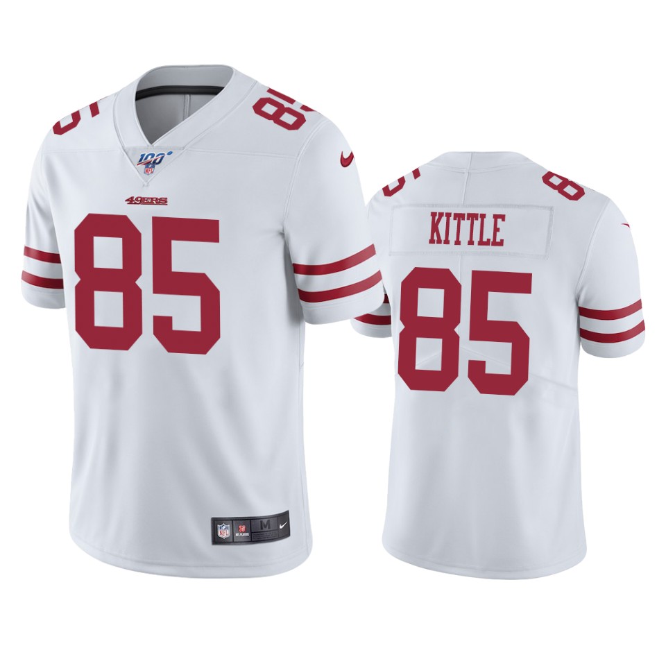 San Francisco 49ers #85 George Kittle White 2019 100th Season Vapor Untouchable Limited Stitched Jersey - Zenithce