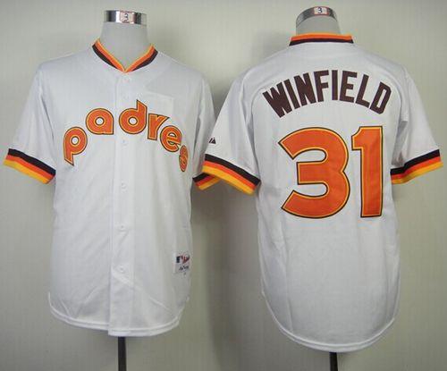 Padres #31 Dave Winfield White 1984 Turn Back The Clock Stitched Jersey - Zenithce
