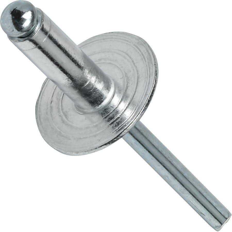 Fastenere.com Large Flange Pop Rivets 3/16 x 1 Aluminum Body Steel Mandrel Large Dome Head 6-16 Gap .876 - Zenithce