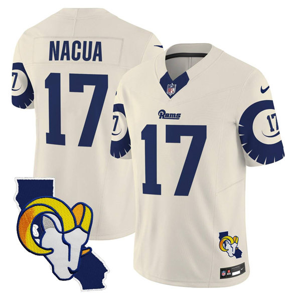 Los Angeles Rams #17 Puka Nacua Bone 2025 F.U.S.E. V2 Limited Stitched Jersey - Zenithce