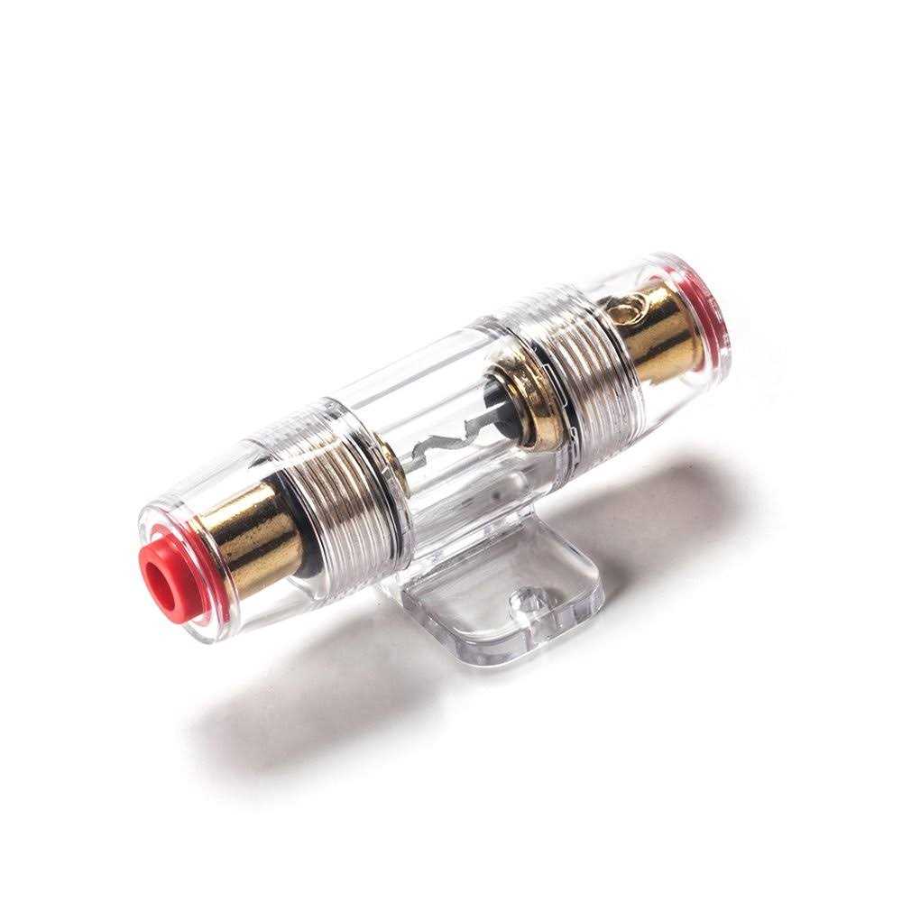 Inline AGU Fuse holder fits for 4 8 10 Gauge wire including 2 pcs - Zenithce