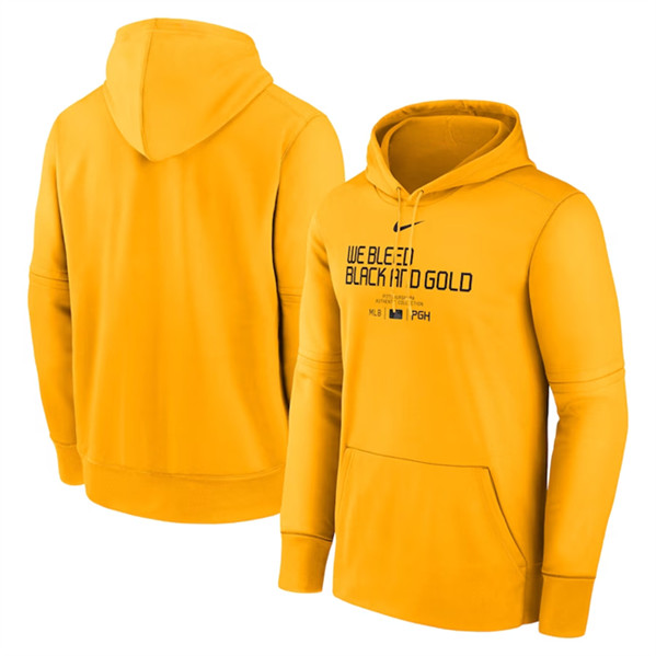 Pittsburgh Pirates Yellow Collection Practice Performance Pullover Hoodie - Zenithce