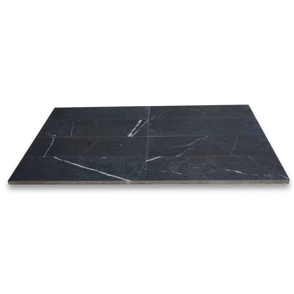 Nero Marquina Black Marble Tile Honed - Zenithce