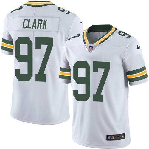 Packers #97 Kenny Clark White Stitched Limited Rush Nike Jersey - Zenithce