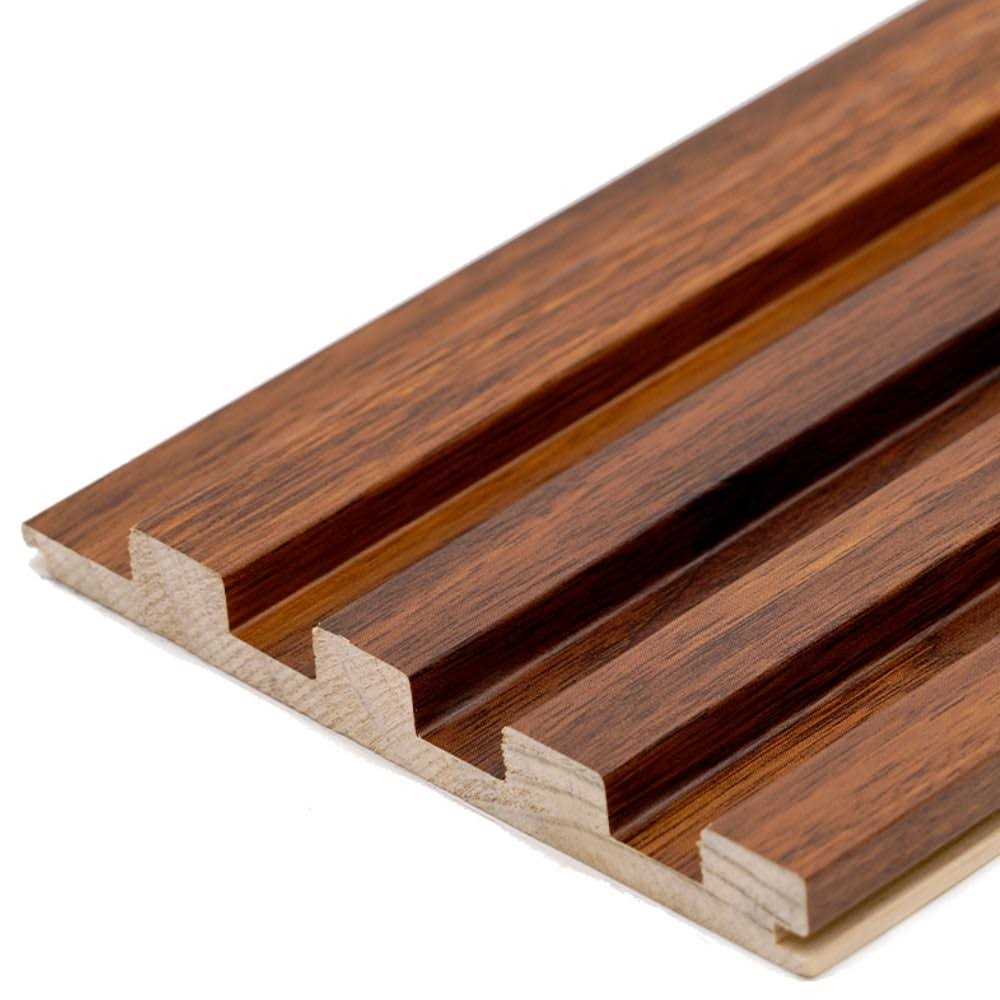 HIGHLANDERHOME 6-in x 94-in Smooth Dark Chestnut Wood Wall Panel WWC0016 - Zenithce
