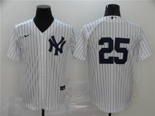 New York Yankees #25 Gleyber Torres White Cool Base Stitched Jersey - Zenithce