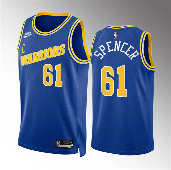 Golden State Warriors #61 Pat Spencer Blue Classic Edition Stitched Jersey - Zenithce