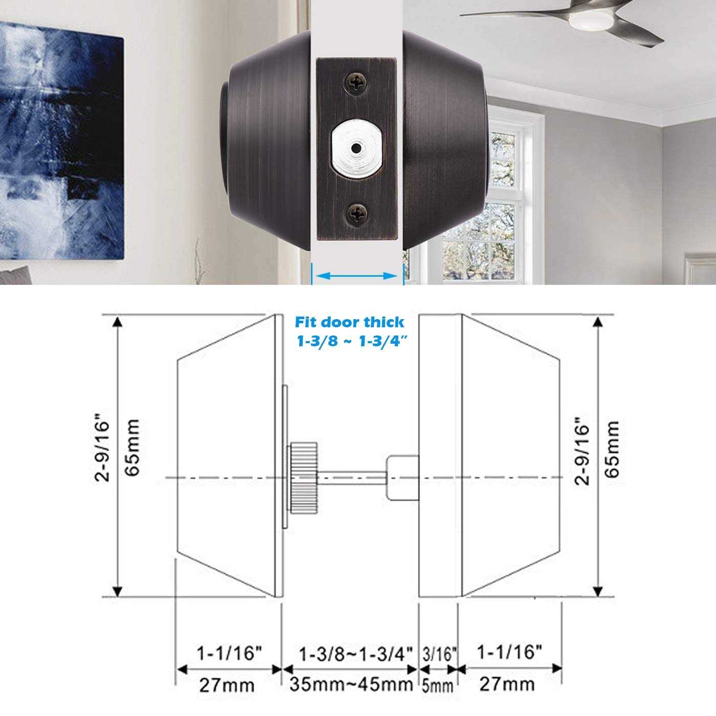 Gobrico 2 Keyed Alike Double Cylinder Deadbolts Door Locks - Zenithce
