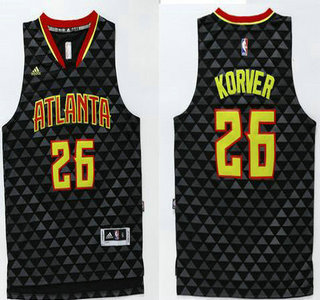 Atlanta Hawks #26 Kyle Korver Revolution 30 Swingman 2015-16 New Black Jersey - Zenithce