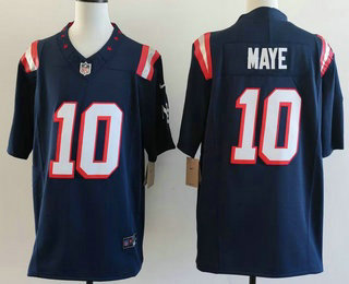 New England Patriots #10 Drake Maye Limited Navy Fashion FUSE Vapor Jersey - Zenithce