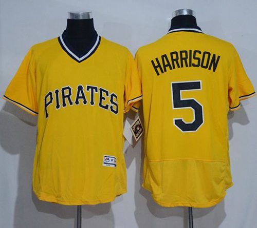 Pirates #5 Josh Harrison Gold Flexbase Authentic Collection Cooperstown Stitched Jersey - Zenithce