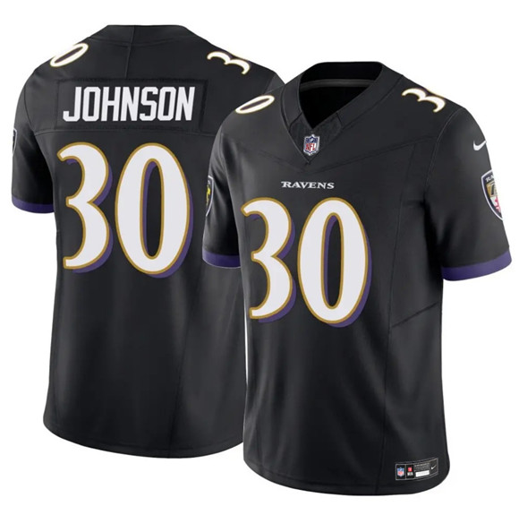 Baltimore Ravens #30 D'Ernest Johnson Black 2025 F.U.S.E Vapor Limited Football Jersey - Zenithce