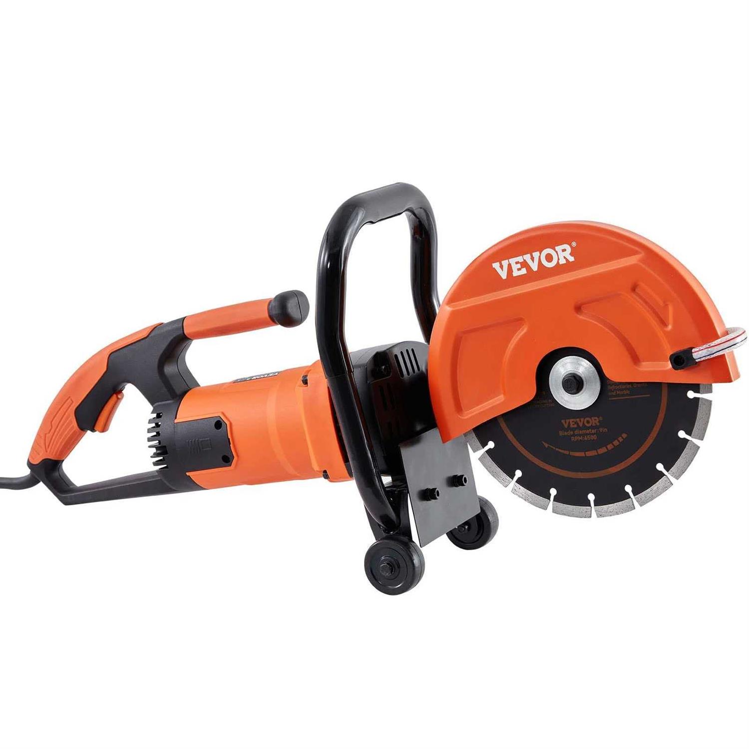 VEVOR Electric Concrete Saw, 7 Blade with 3 inch Max Cutting Depth, Wet/Dry Sawing with Blade and Tools for Granite - Zenithce