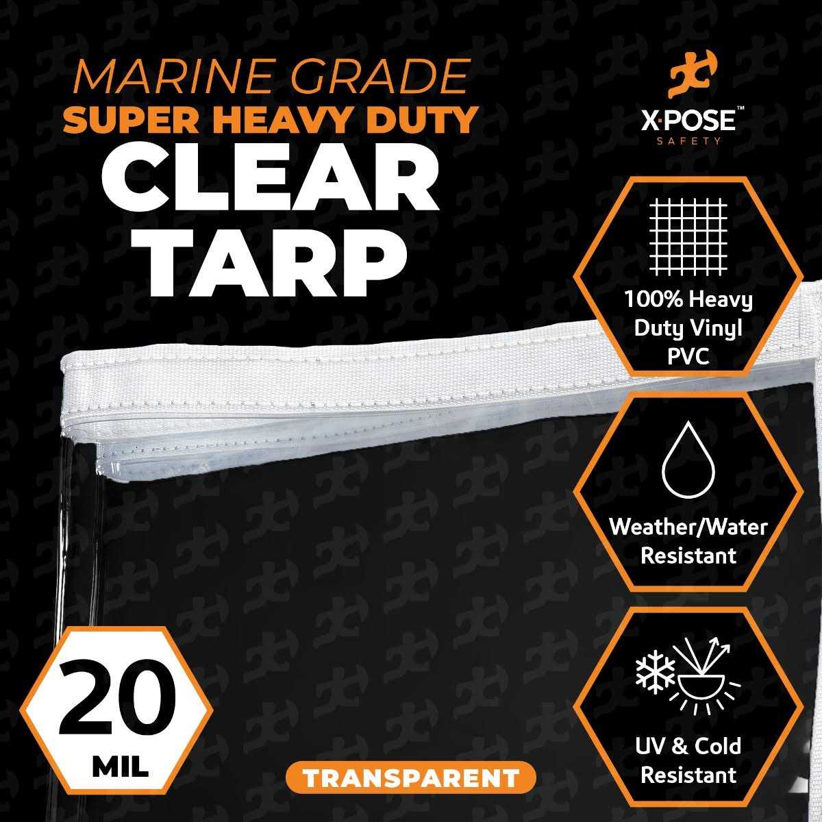 Heavy Duty 12 Mil Silver Tarp 3 Ply Coated Reinforced Canopy 6 oz 3 Layer - Zenithce