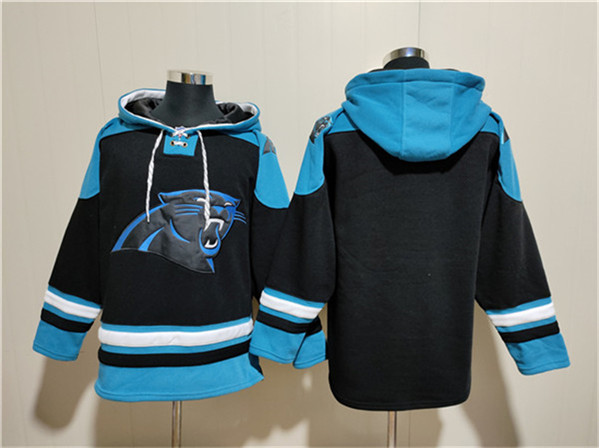 Carolina Panthers Blank Black Ageless Must-Have Lace-Up Pullover Hoodie - Zenithce