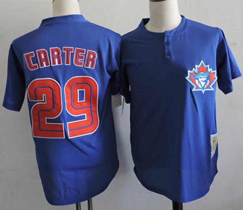 Mitchell And Ness 1997 Blue Jays #29 Joe Carter Blue Throwback Stitched Jersey - Zenithce