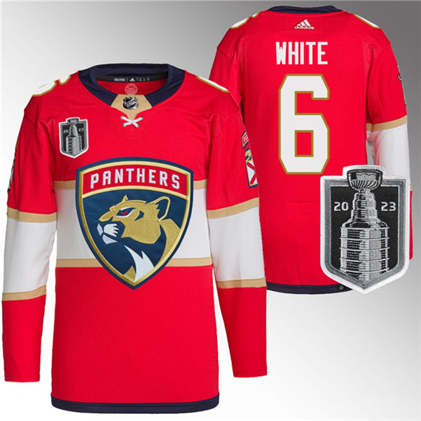 Florida Panthers #6 Colin White Red 2023 Stanley Cup Final Stitched Jersey - Zenithce